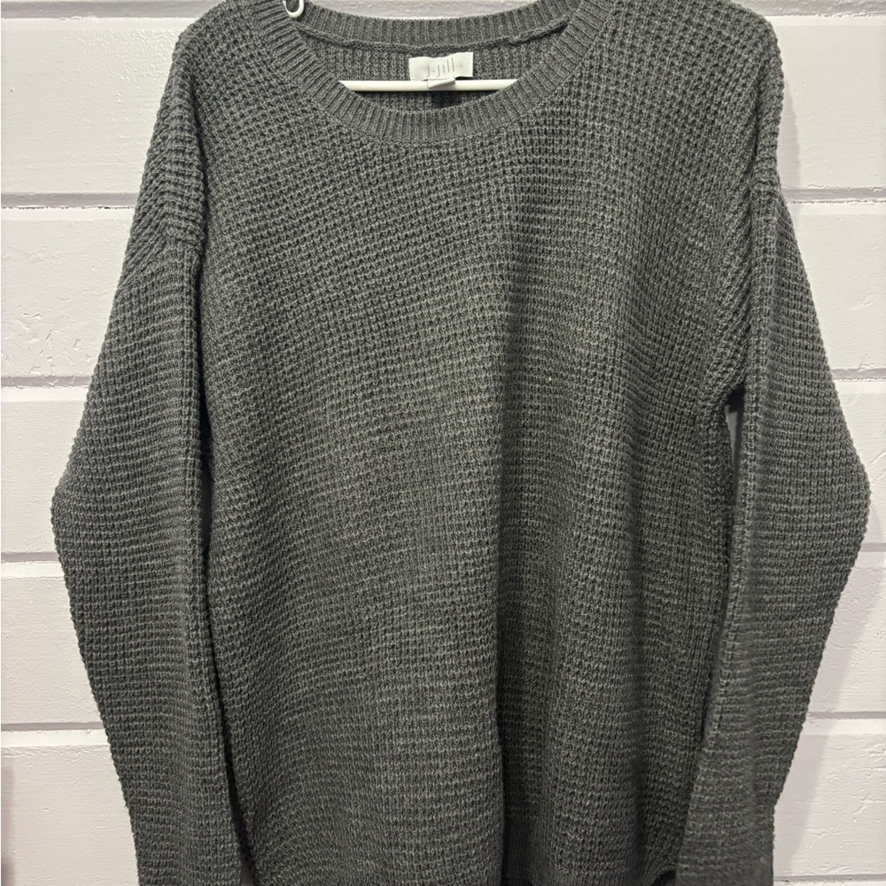 J. Jill Charcoal Crewneck Sweater